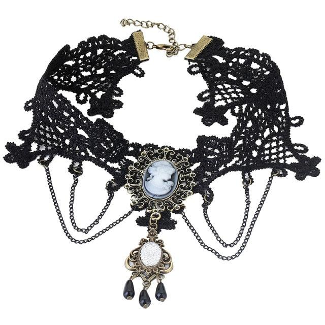 Whimsical Elegance Dark Fairycore Princesscore Choker - Starlight Fair