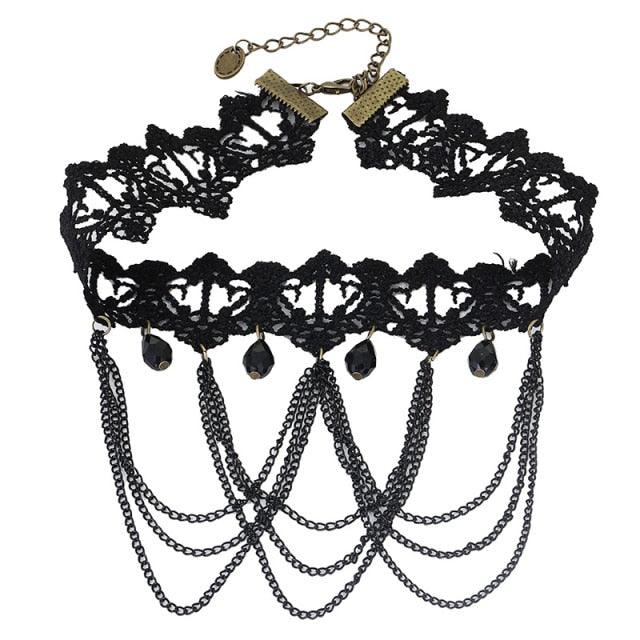 Whimsical Elegance Dark Fairycore Princesscore Choker - Starlight Fair