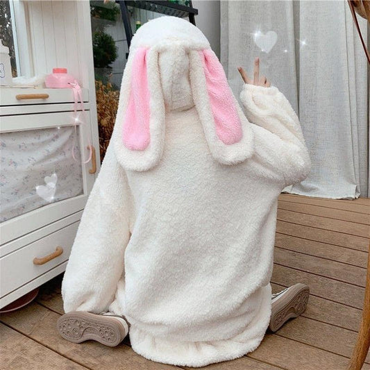 Plushy Bunny Soft Sweater Fairycore Top - Starlight Fair