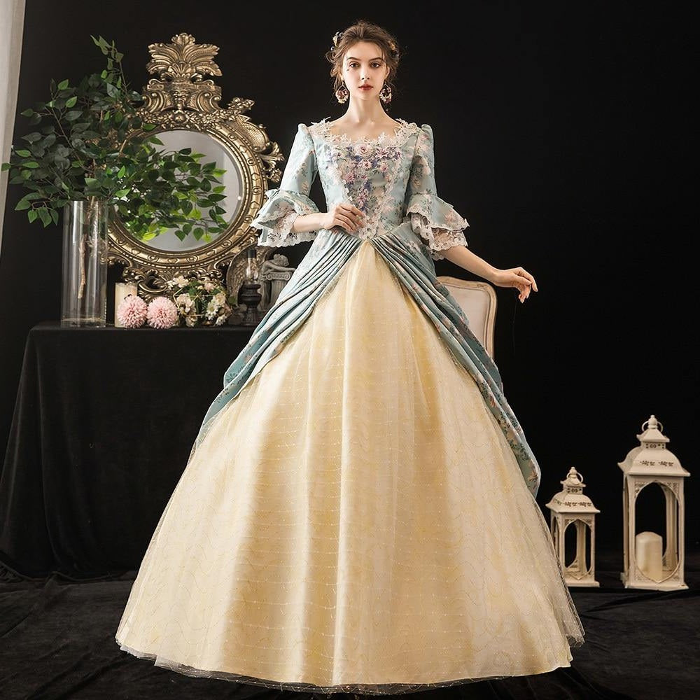 Mint Buttercream Princesscore Period Gown Dress - Starlight Fair