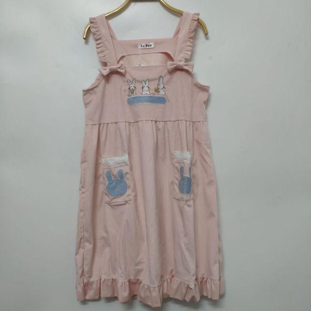 Sugar Bunny Kawaii Cottagecore Overalls Dress - Starlight Fair