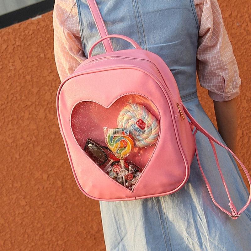 Heart Window Slot Kawaii Backpack - Starlight Fair