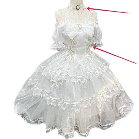 Crystalline Eclair Frosting Fairycore Princesscore Dress with Petticoat Skirt Bottoms Set - Starlight Fair