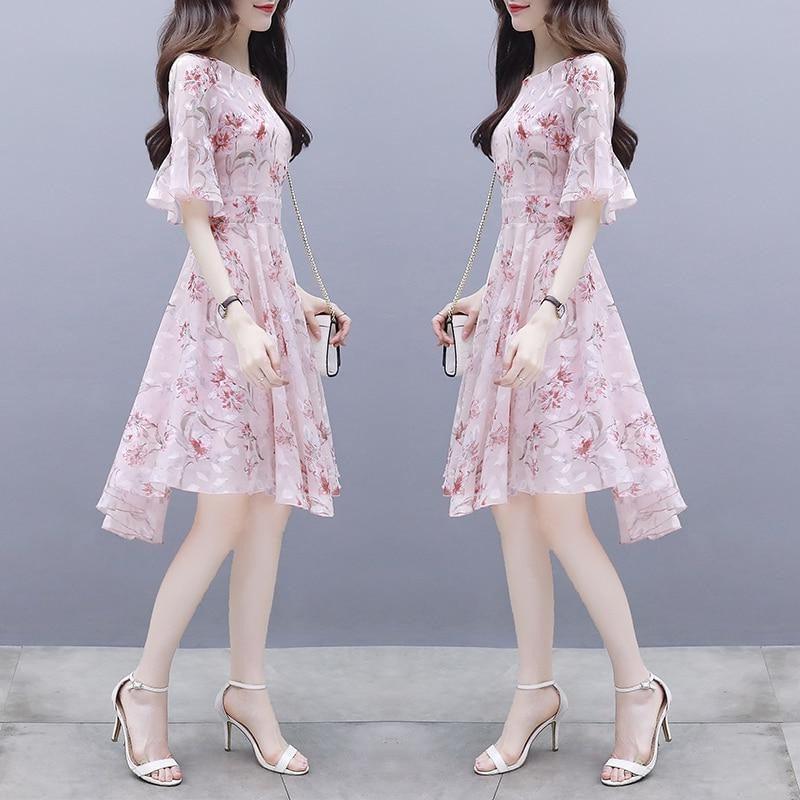 Frosted Strawberries and Cream Fairycore Dress - Starlight Fair