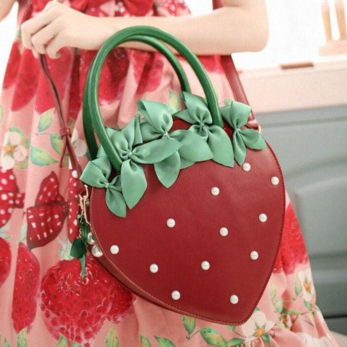 Strawberry Dream Kawaii Cottagecore Hand Bag - Starlight Fair
