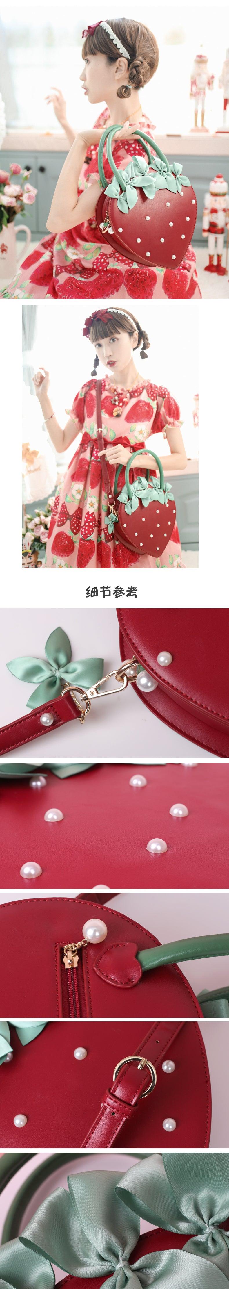 Strawberry Dream Kawaii Cottagecore Hand Bag - Starlight Fair