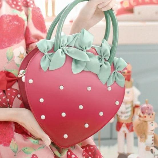 Strawberry Dream Kawaii Cottagecore Hand Bag - Starlight Fair