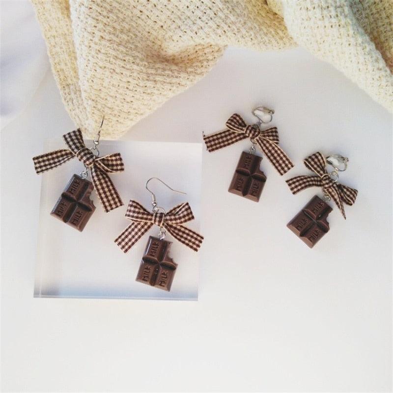 Hot Chocolate Kawaii Cottagecore Earrings Pierced or Clip on Earrings - Starlight Fair