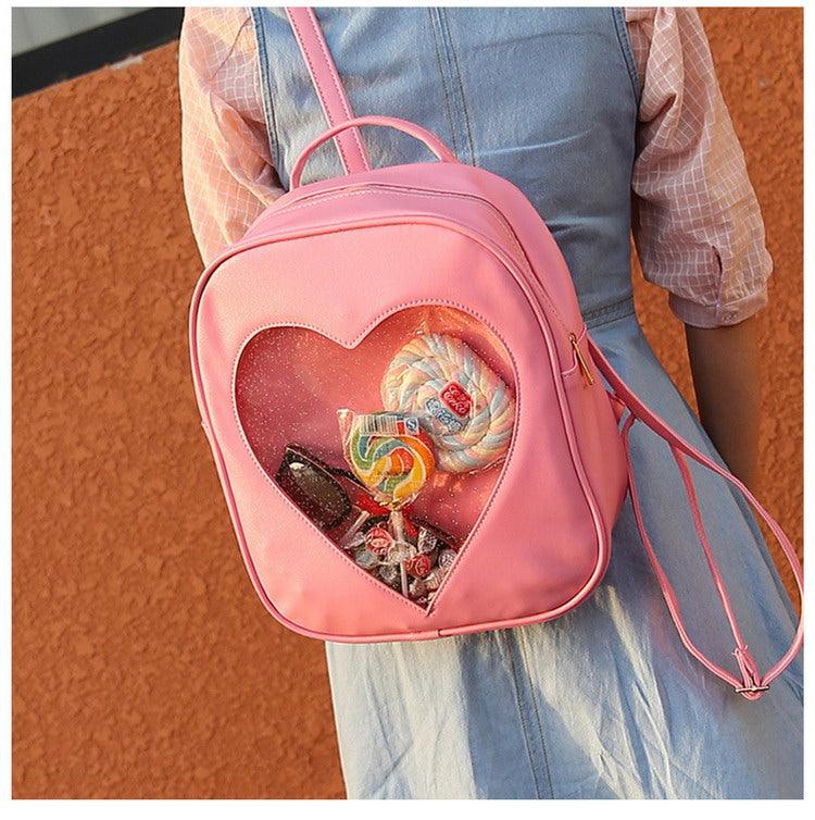 Heart Window Slot Kawaii Backpack - Starlight Fair