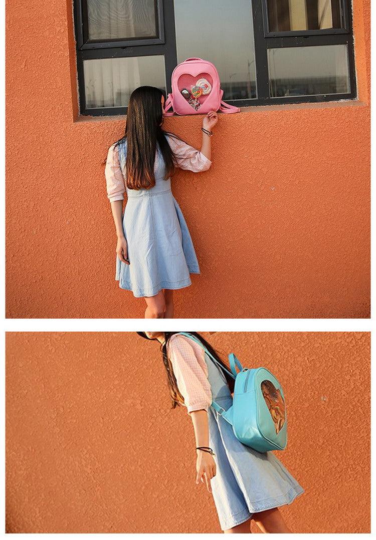 Heart Window Slot Kawaii Backpack - Starlight Fair