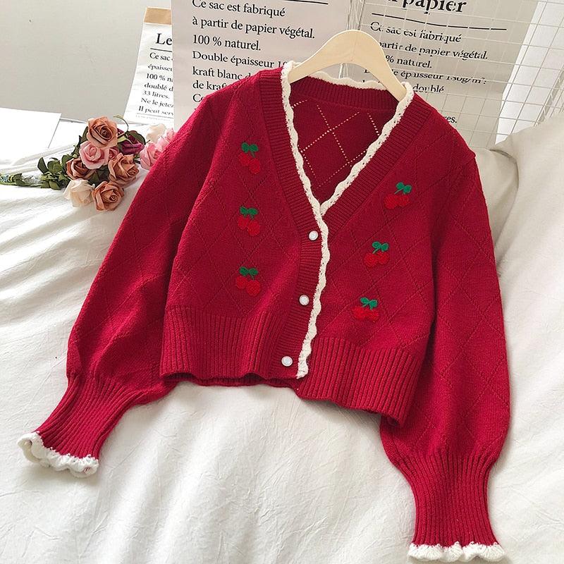 Cherry Orchard Cottagecore Sweater Top - Starlight Fair