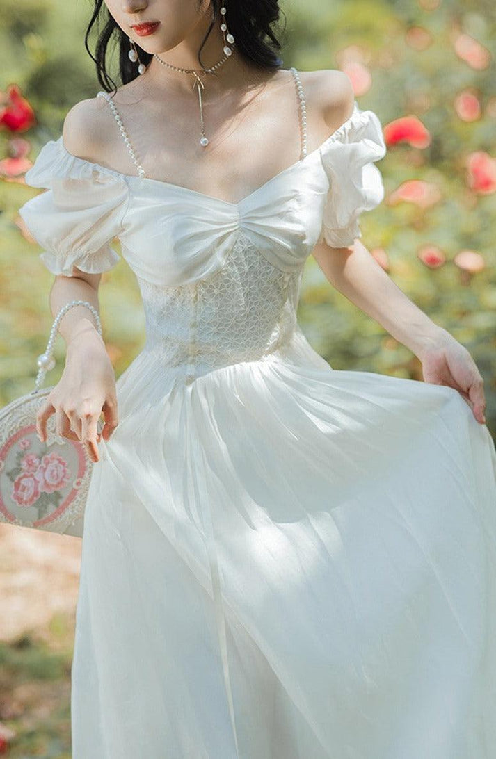 Mother of Pearl Fairycore Princesscore Cottagecore Dress – Starlight Fair