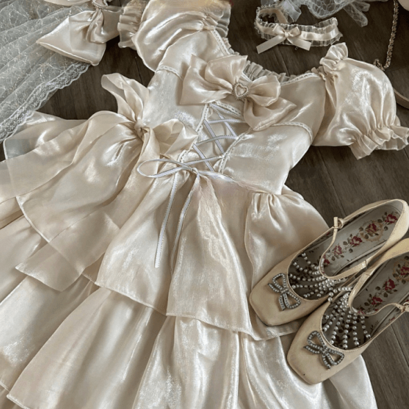 Lady of Stars Princesscore Dress Set with Optional Petticoat Skirt Bottoms - Starlight Fair