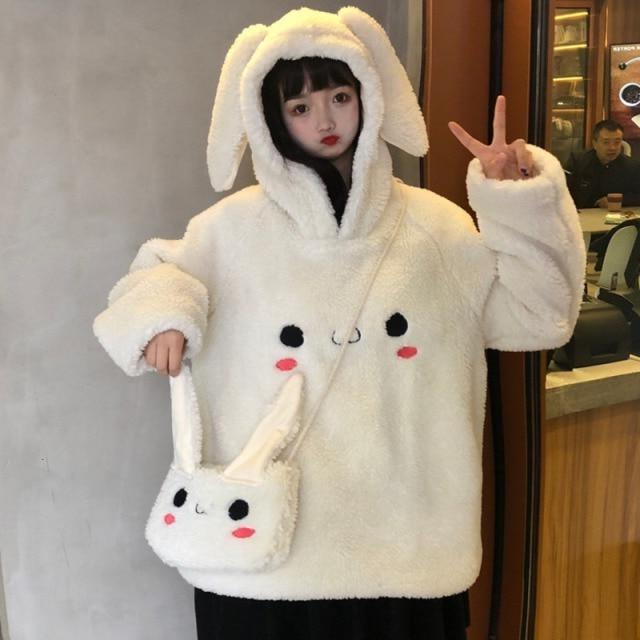 Bunny Kawaii Cottagecore Top Set Sweater with Bag - Starlight Fair