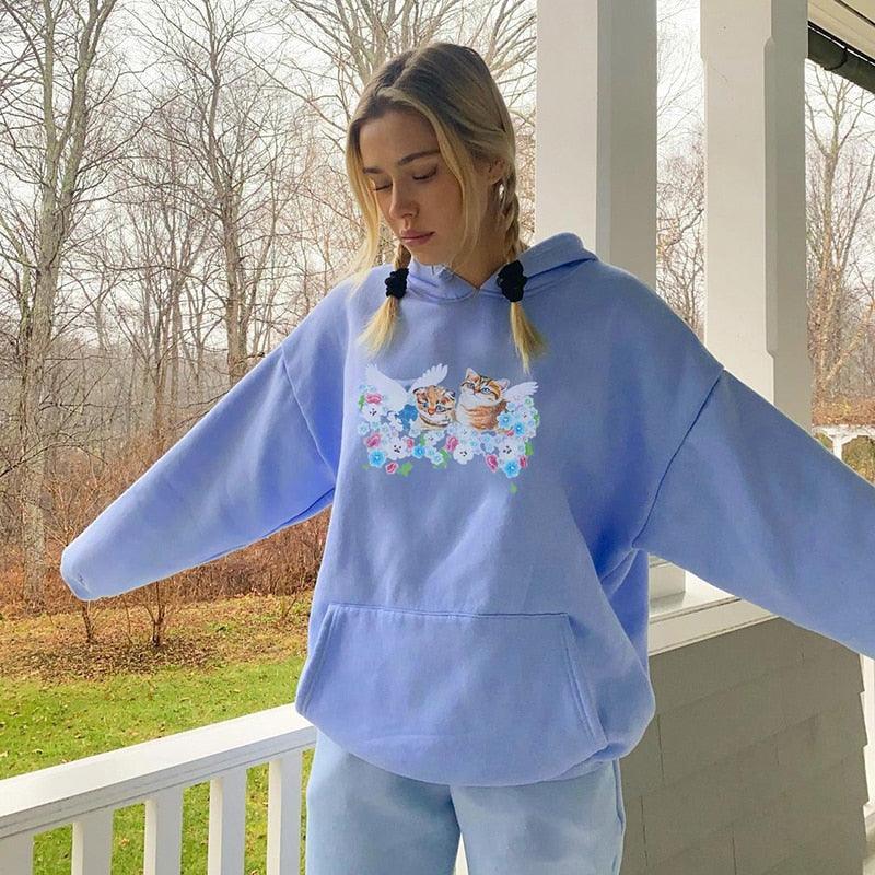 Kittens in Cottages Fairycore Cottagecore Sweater Top - Starlight Fair