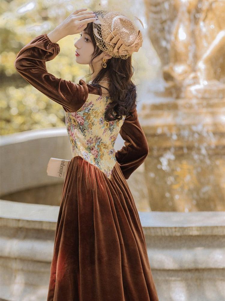 Starlight Fair Beautiful Painter Fairycore Princesscore Cottagecore Dress Auburn / S
