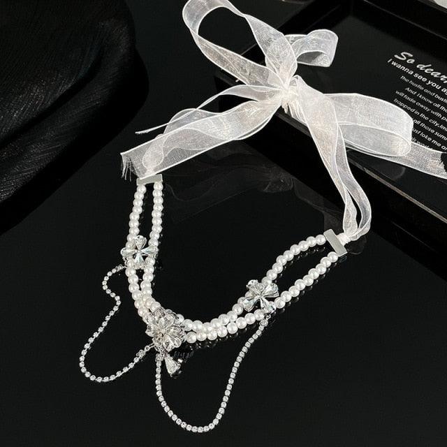 Wreath of Blushing Starlight Fairycore Princesscore Choker or Hair Accessory - Starlight Fair