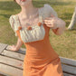 Autumn Squash Fairycore Cottagecore Dress