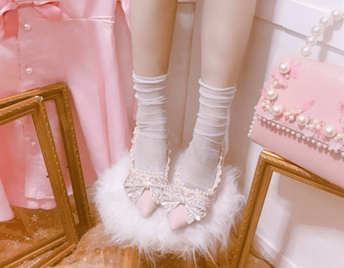 Glitzy Dollhouse Fairycore Princesscore Cottagecore Shoes - Starlight Fair