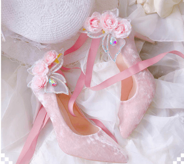 Rosy Butterfly from Glimmer Falls Fairycore Cottagecore Princesscore Shoes - Starlight Fair