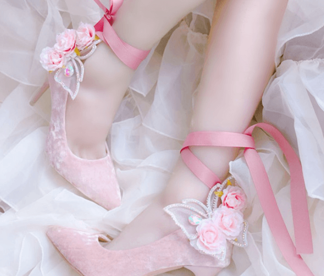 Rosy Butterfly from Glimmer Falls Fairycore Cottagecore Princesscore Shoes - Starlight Fair