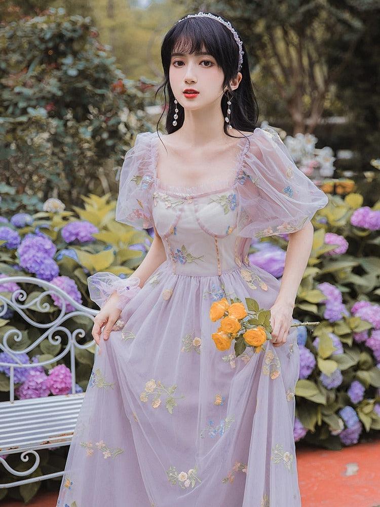 Hidden Princess' Debut Fairycore Princesscore Cottagecore Dress - Starlight Fair