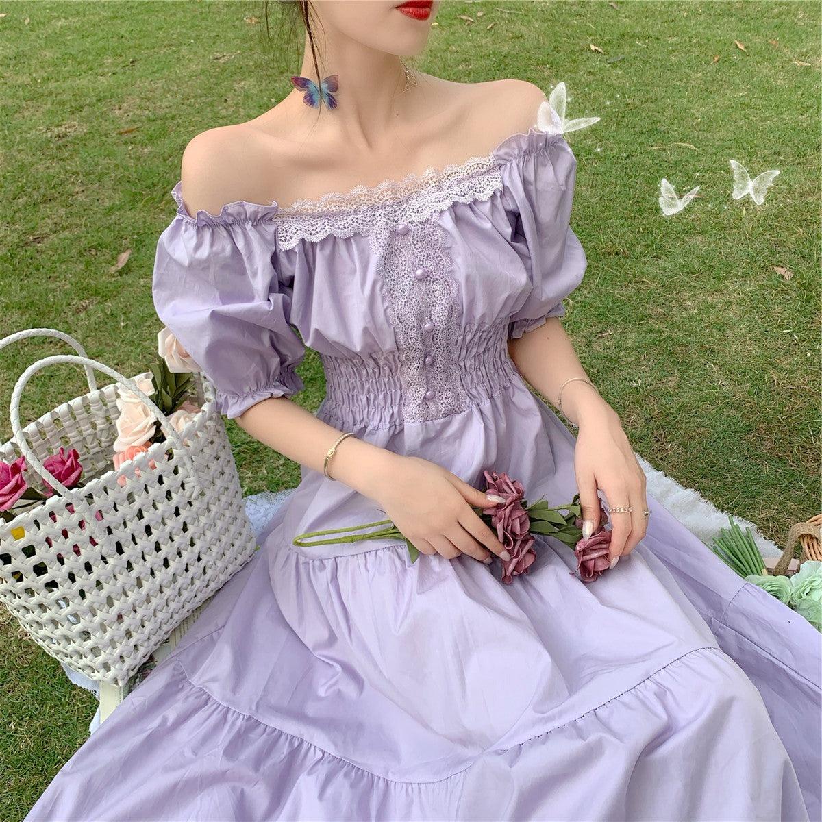 Carlita's Vibrant Garden Fairycore Cottagecore Princesscore Dress - Starlight Fair