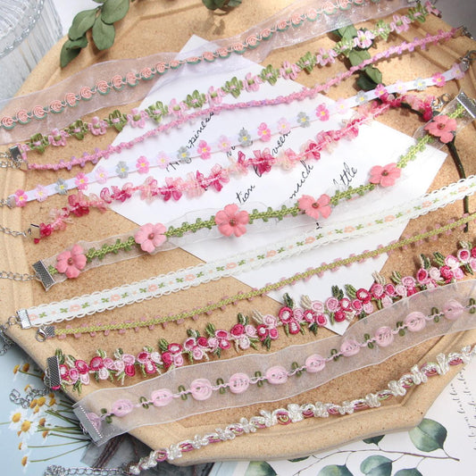 Falling into a Sunlit Bed of Flowers Fairycore Cottagecore Princesscore Choker - Starlight Fair