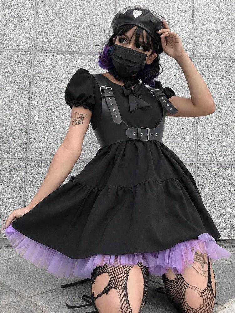 Violets Dark Fairycore Dress - Starlight Fair
