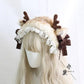 Courting Cherry Tree Stag Fairycore Cottagecore Warm Hat with Optional Hair Accessory - Starlight Fair