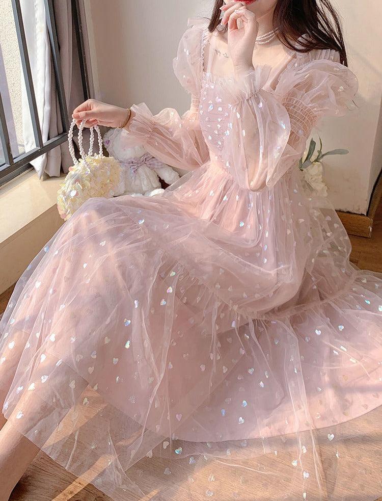Starlight Fair Beautiful Eve Fairycore Cottagecore Princesscore Dress Color / L