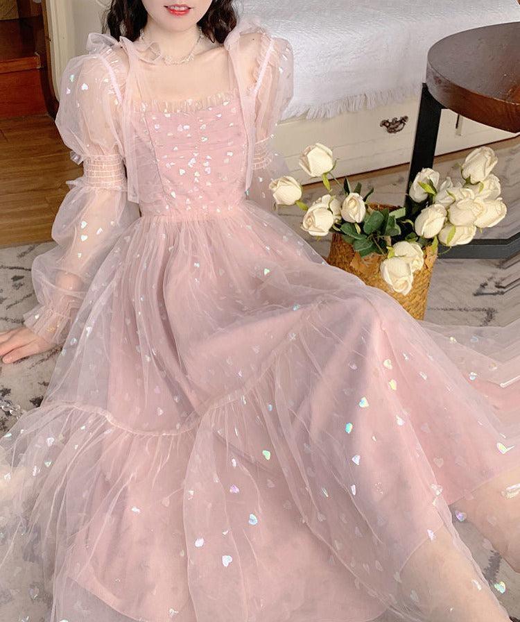 Starlight Fair Beautiful Eve Fairycore Cottagecore Princesscore Dress Color / L