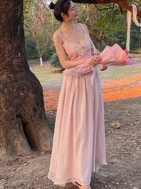 Watercolor Rose Macarons Fairycore Princesscore Cottagecore Dress - Starlight Fair