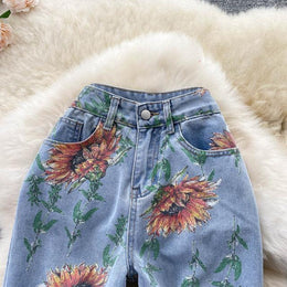 English Village Rose Pants Jeans Kawaii Academia Y2K Cottagecore ...