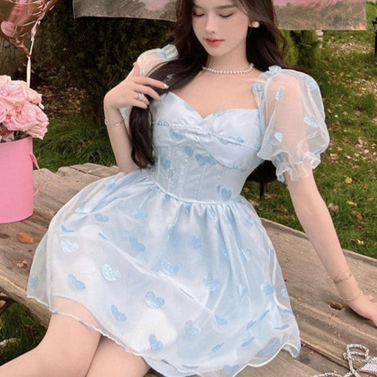 Blueberry Cloud Fairycore Princesscore Cottagecore Dress – Starlight Fair