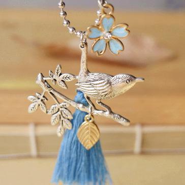 Heard it From the Little Bluebird Silver-Plated Fairycore Necklace - Starlight Fair