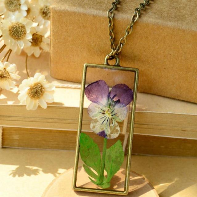 One Brave Pansy Fairycore Necklace - Starlight Fair
