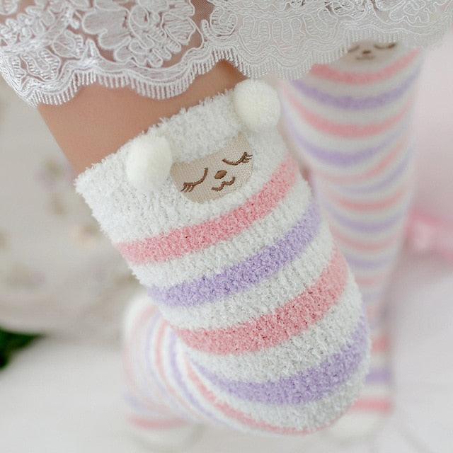 Wintery Wonderland Cottagecore Fairycore Fluffy Socks - Starlight Fair
